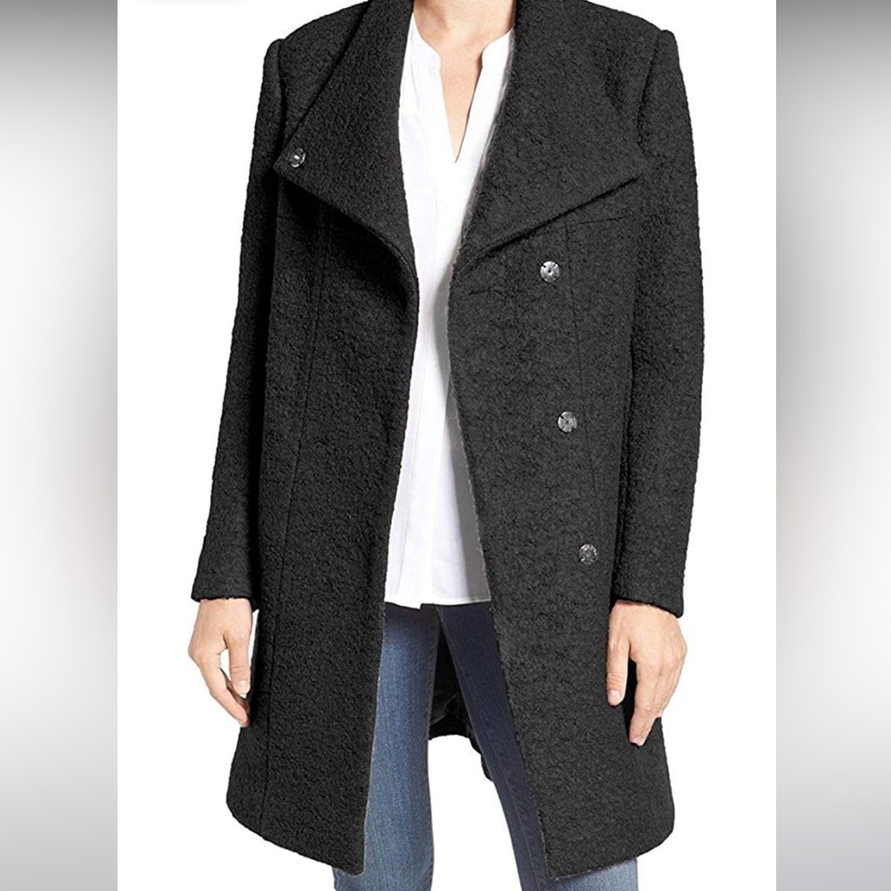 Kenneth Cole New York Women's Pressed Wool-Blend Boucle Coat